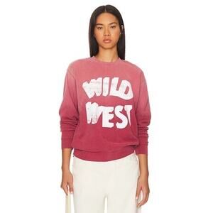 NWT One of These Days Wild West Crewneck Sweatshirt Womens Burgundy M Cotton